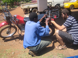 Setting up trials of a motorcycle trailer