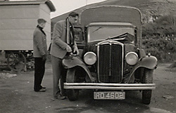 The van parked at Porthtowan