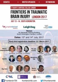Flyer for Frontiers in TBI