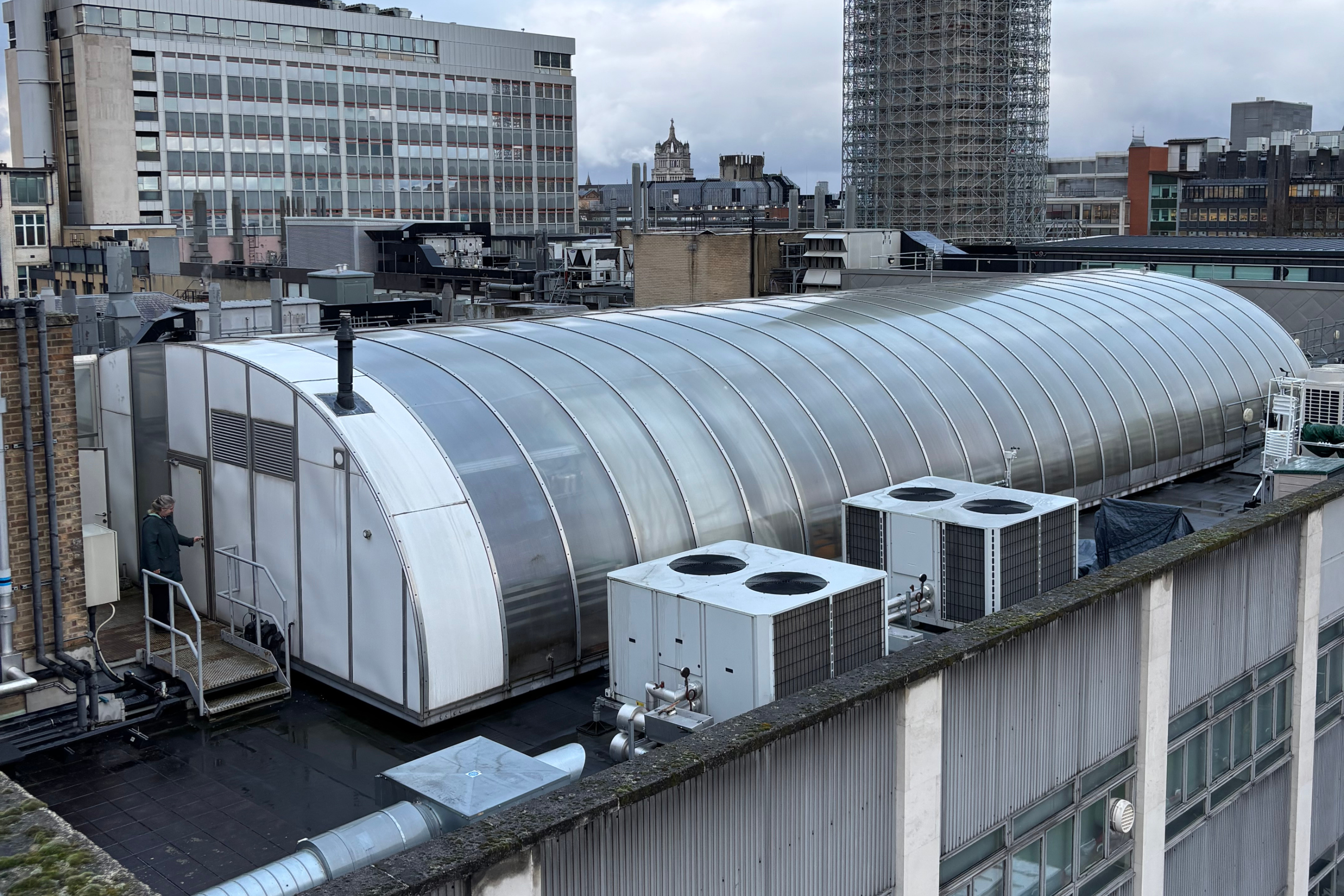 GroDome on top of Roderic Hill Building