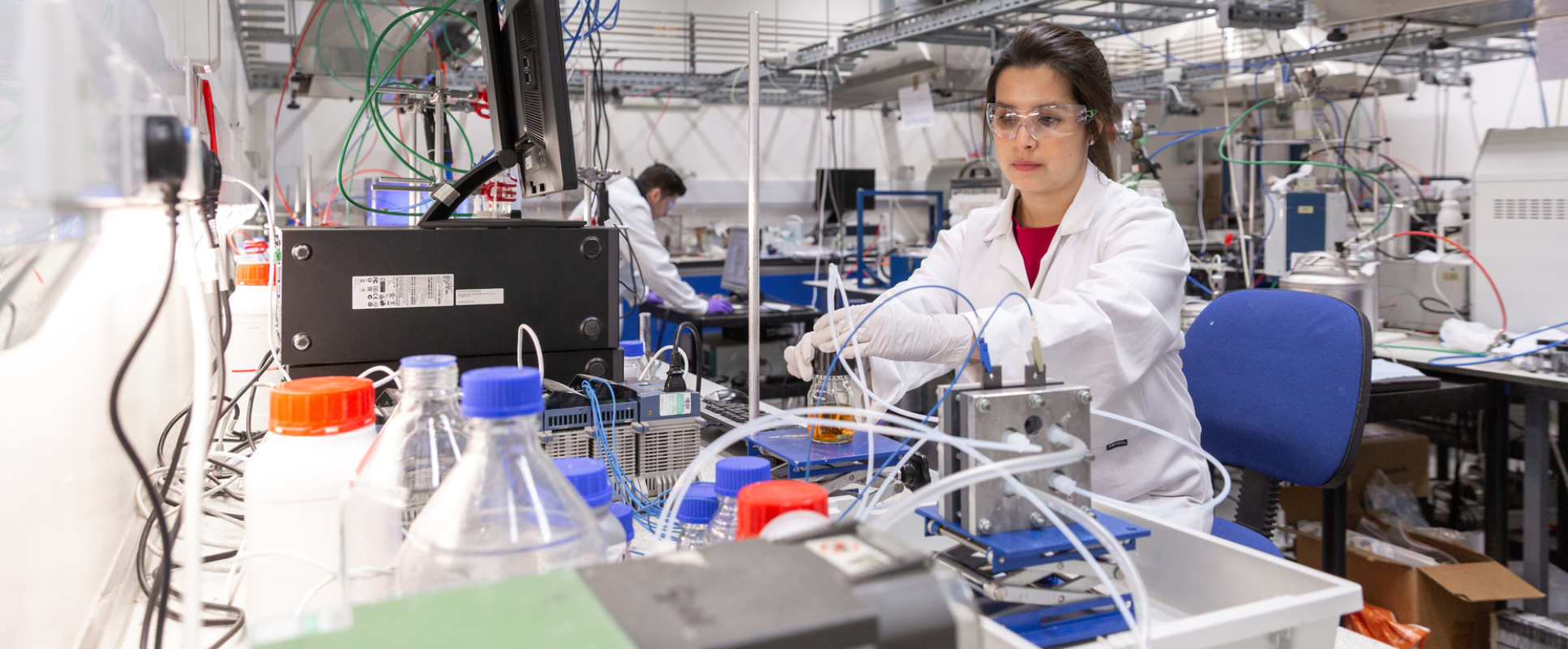 A PhD student in a lab