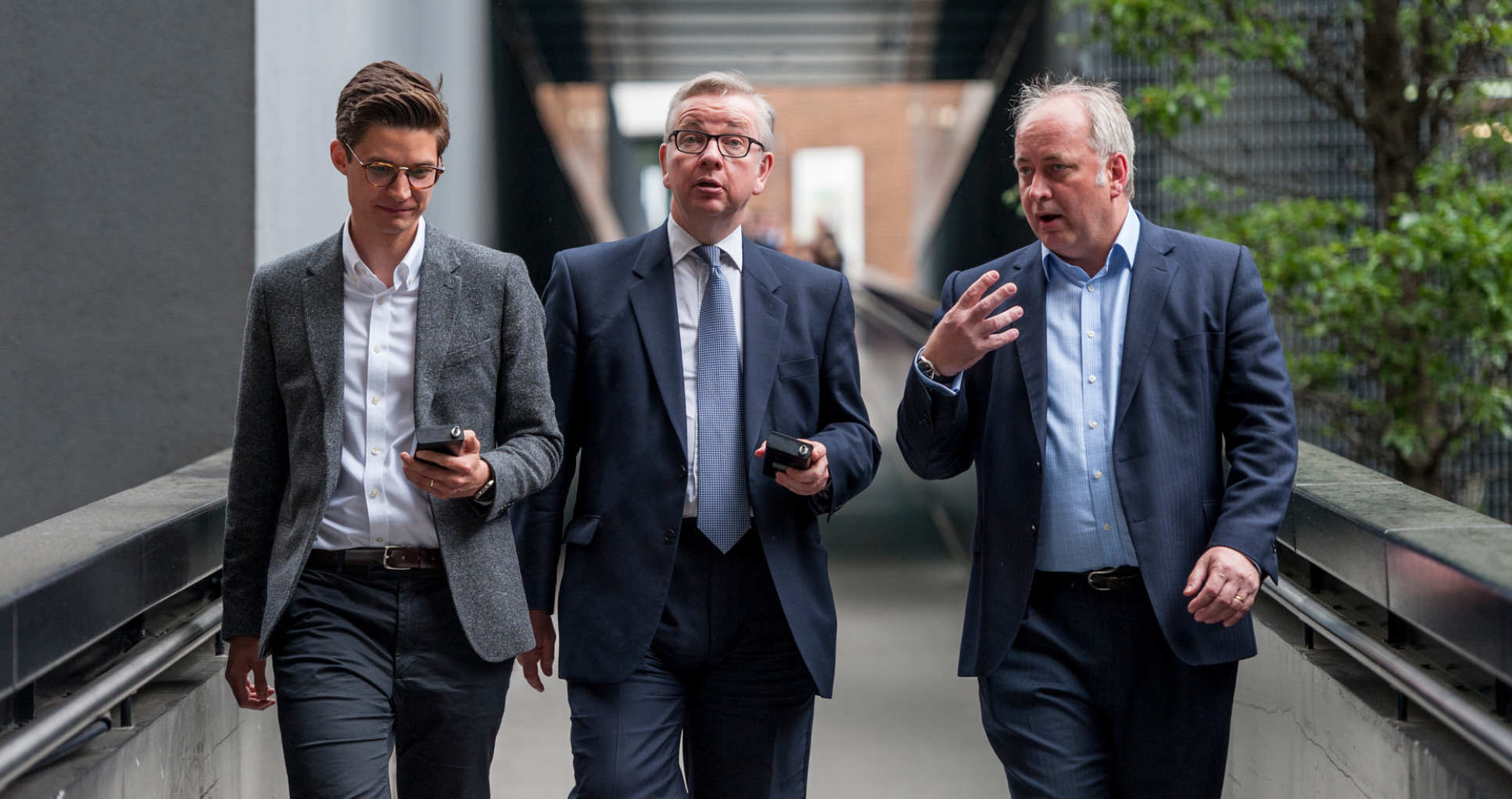 Dr Marc Stettler with Michael Gove and Professor Nick Jennings at the launch of the Government’s Clean Air strategy at Imperial, May 2018