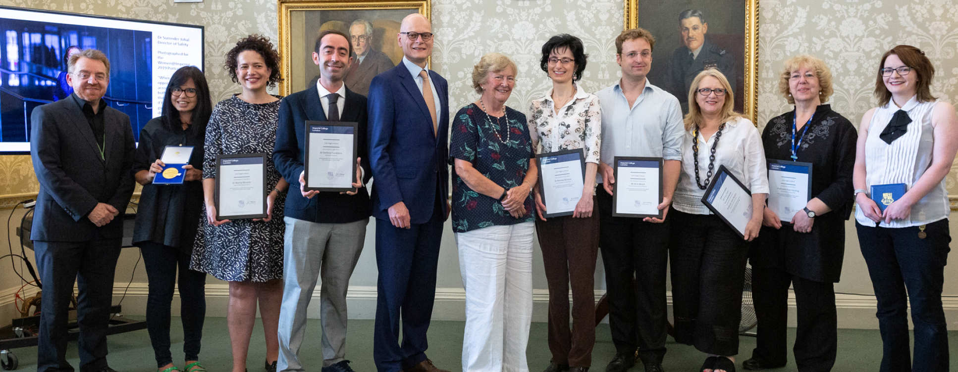 2019 Julia Higgins Medal and award winners with their certificates and medals