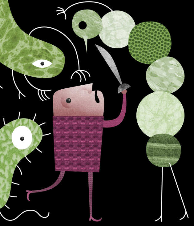 illustration of a superbug