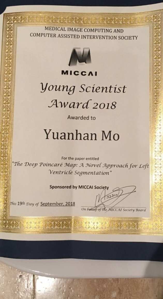 Mo Yuanhan Certificate