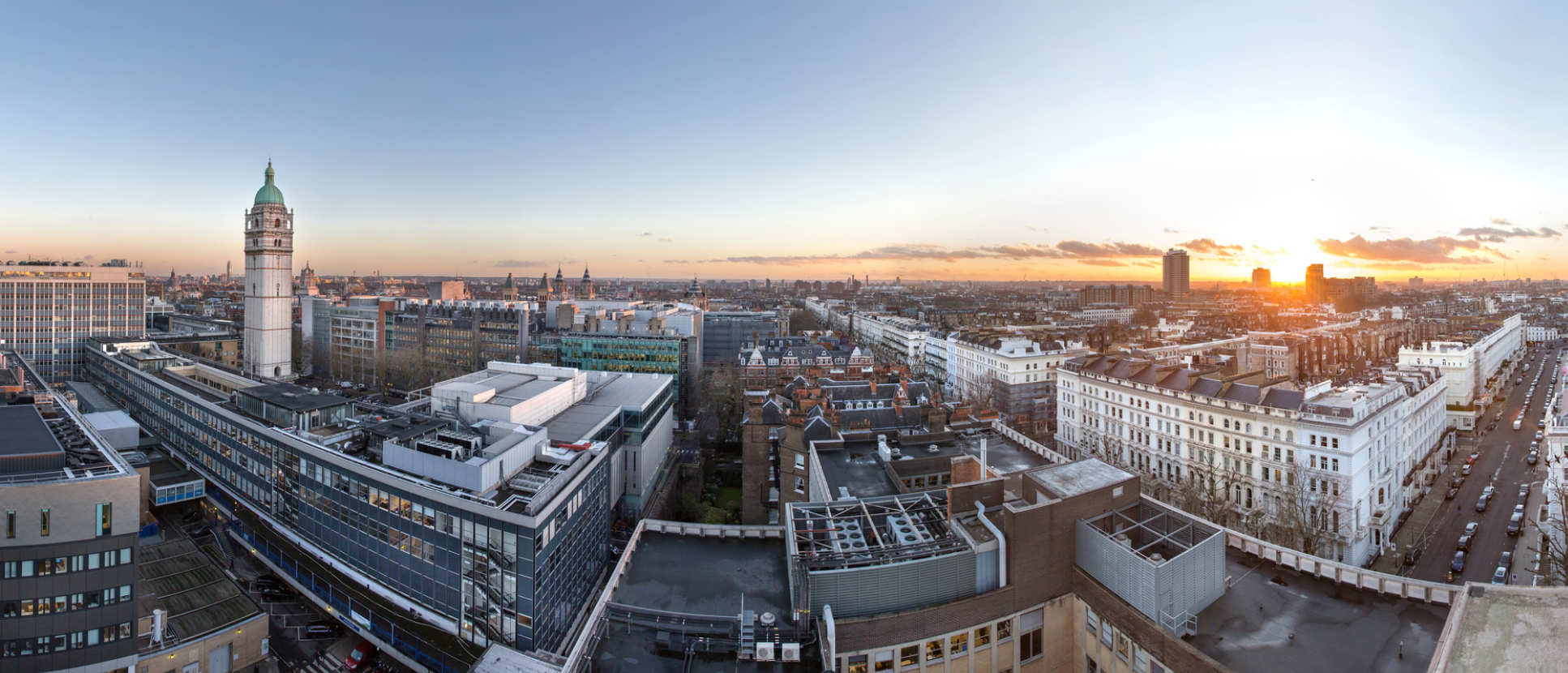 Ariel shot of South Kensington campus