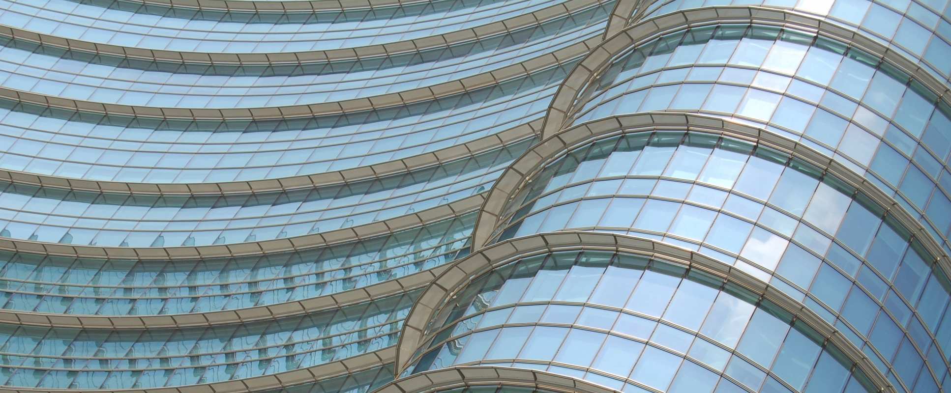 Curved building in milan