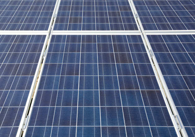 Solar panel close up