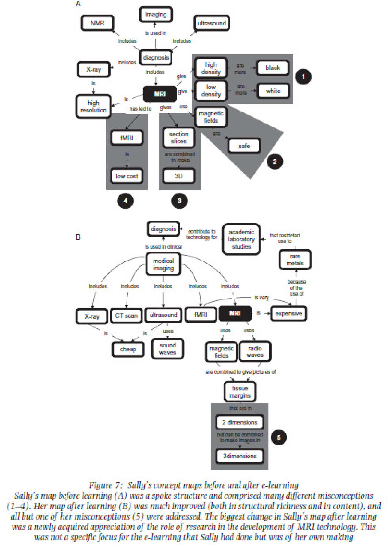 Paired concept maps exhibiting deep learning