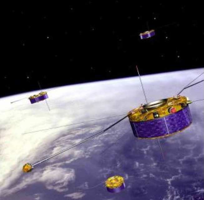 Artists impression of Cluster spacecraft: Image courtesy of ESA