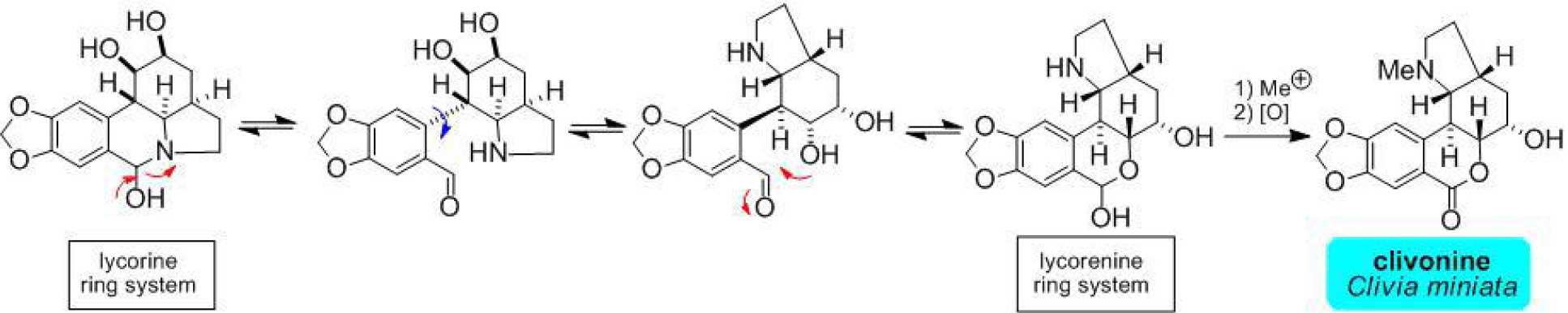 Synthesis of clivonine scheme