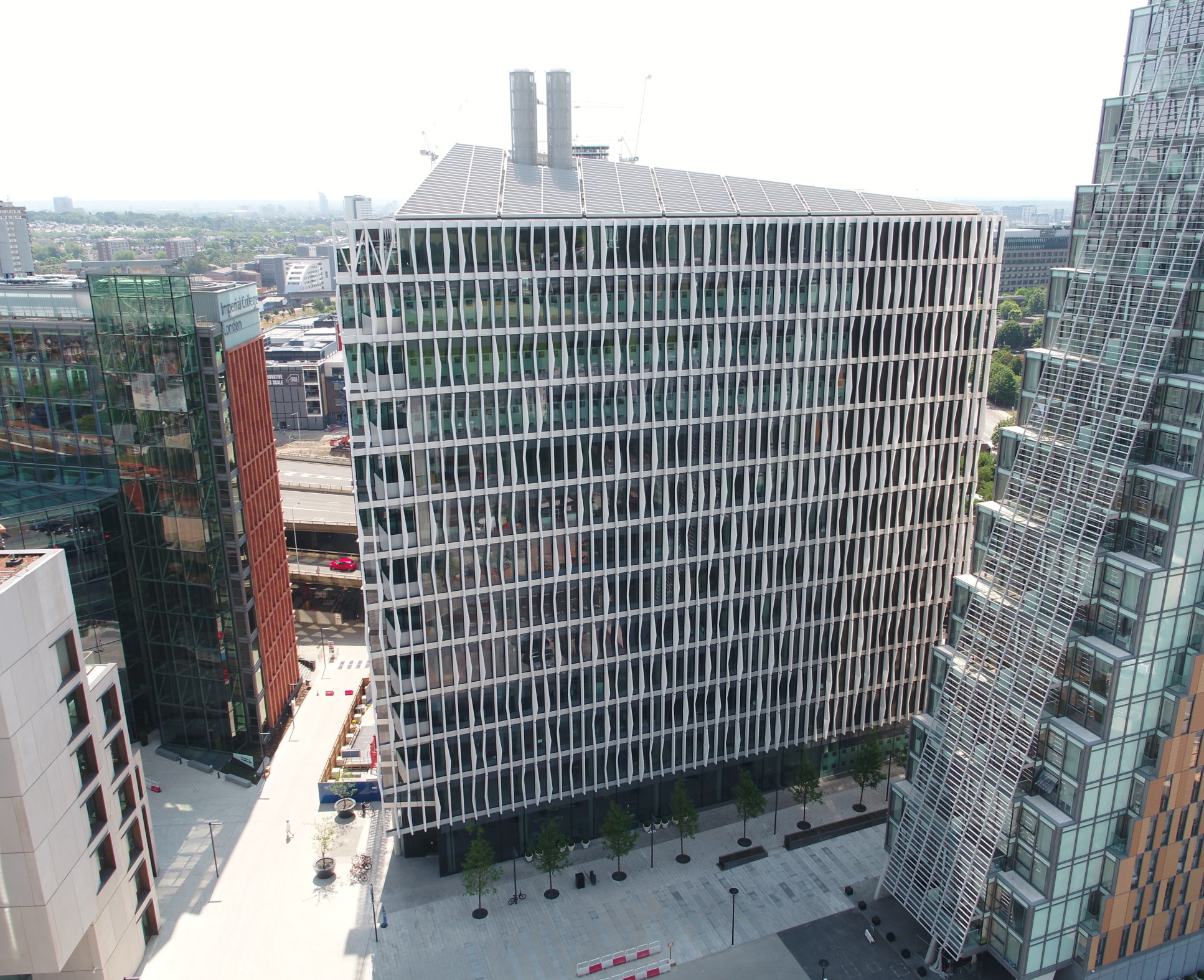 Aerial view of the Sir Michael Uren Hub