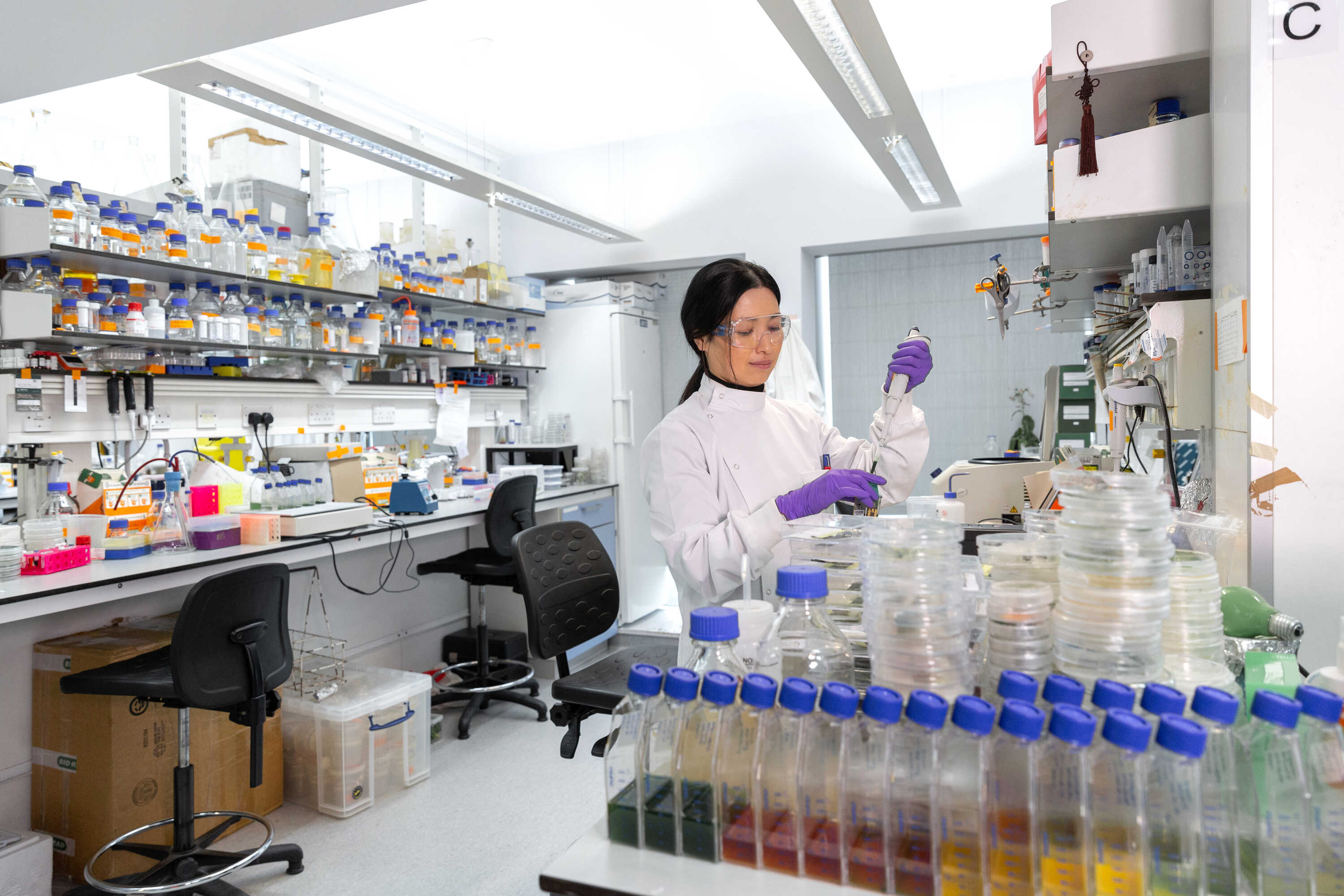 Biotechnology research laboratory scientist