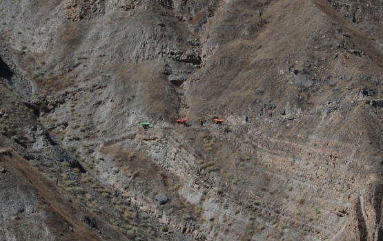 Walking with the donkeys into the Colca Canyon (Adam Holland)