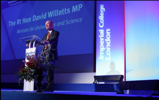 David Willetts spoke about the Government’s £300 million Research Partnership Investment Fund.