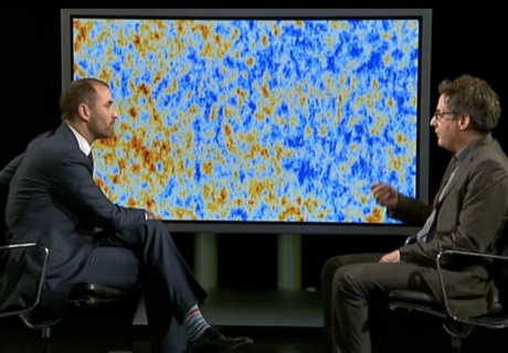 Science editor Tom Clarke interviews Professor Jaffe (right) on Channel 4 News