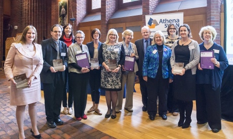 Imperial staff collect their Athena SWAN awards at ceremony at the University of Cambridge on 6 November 2014
