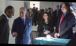 Lord Darzi and Prince Charles with Drs Nisha Patel and George Mylonas (L-R)