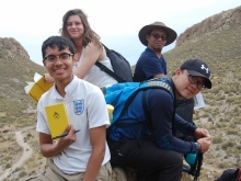 RSM students show off their notebooks in Spain