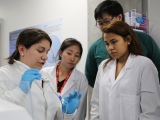 Students learning in the lab