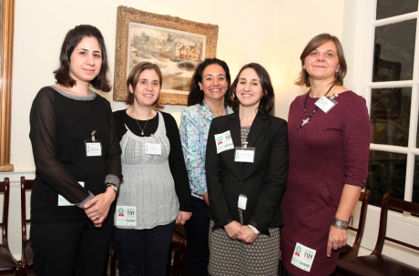 Some of the Science Toy Award team, L-R: Dr Sara Ghoreishizadeh, Dr Yolanda SÃ¡nchez Vicente, Esther Perea (behind), Dr Andrea Alenda (in front), Dr Martina Wicklein.