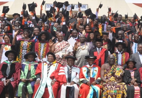 Group of people in graduation robes