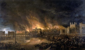 Artist's impression of the Great Fire