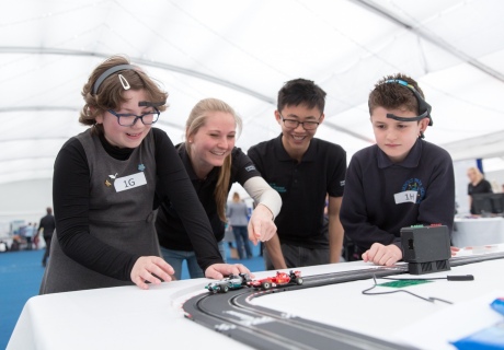 Students control Scalextric with their thoughts