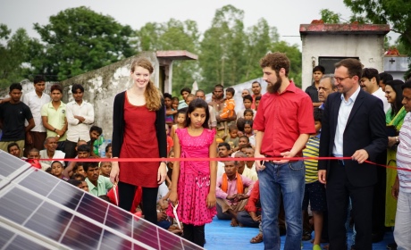 Clementine and locals at the official ribbon cutting event held in June 2017