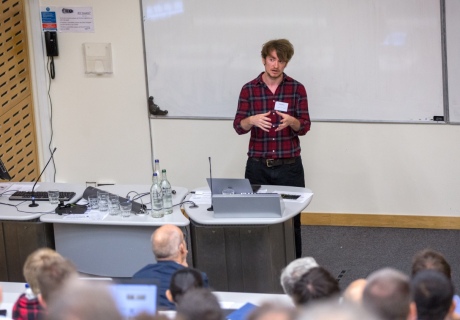 Dr Ed Johns gives a lecture at Imperial College London