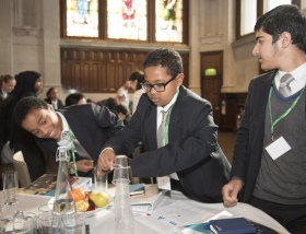 Pupils at the launch of the Schools Challenge