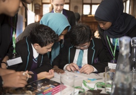 Pupils at the launch of the Schools Challenge