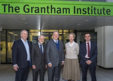 Al Gore and Imperial academics outside the Grantham Institute