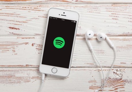 Spotify on a smartphone