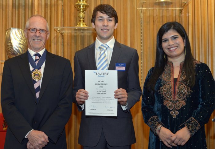 Image: Neal Wannell with his Graduate Prize Certificate