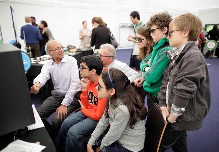 Researchers and visitors at Imperial Festival 2012