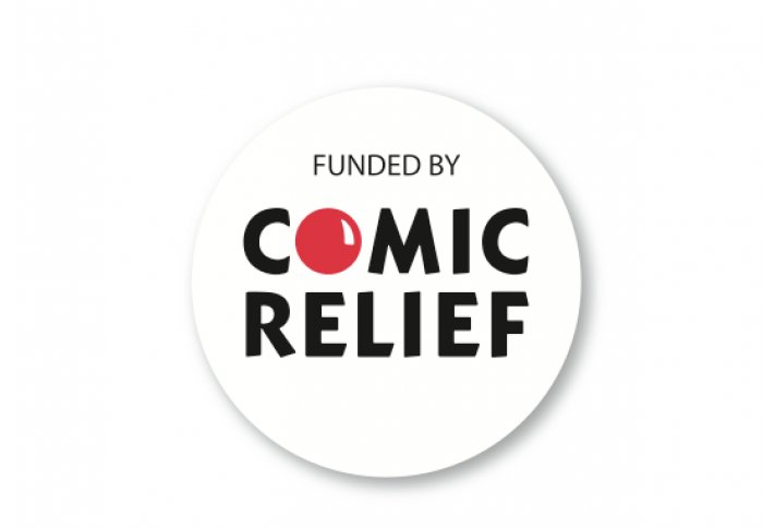 Funded by Comic Relief logo