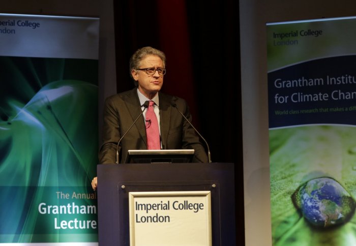 Professor Thomas Stocker speaking at the 2013 Grantham Annual Lecture at Imperial College London.