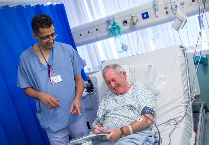 patient taking part in research