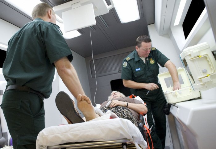 patient in ambulance