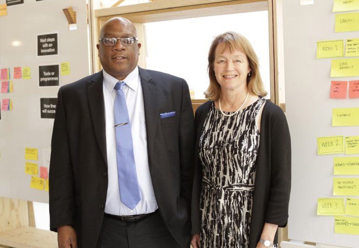 Dr Timothy Harris, Prime Minister , St Kitts and Nevis and Professor Alice Gast, President, Imperial College London