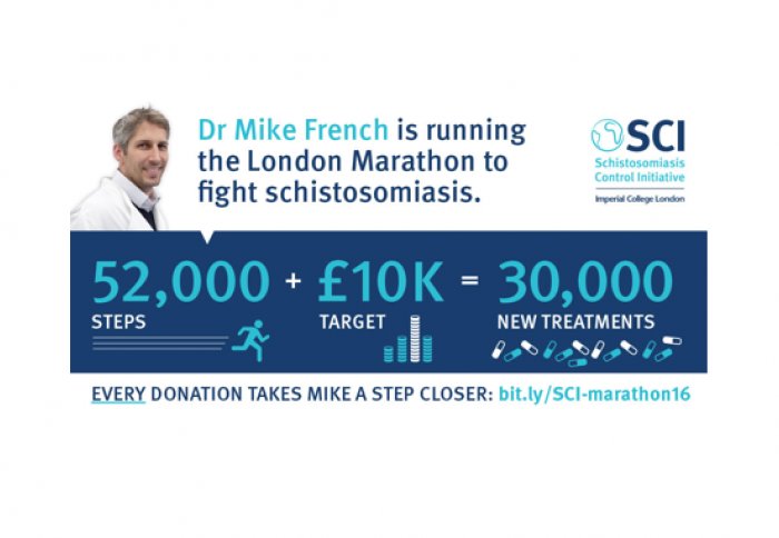 52,000 steps plus ten thousand pounds will enable SCI to treat at least 30,000 children for schistosomiasis and intestinal worms