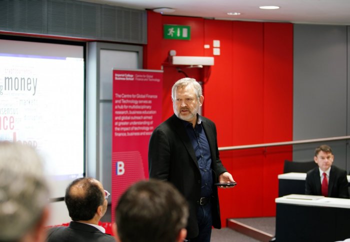 Professor Nelson Phillips addresses delegates at the Business School