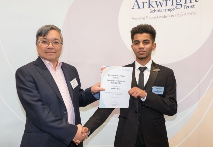 Professor Cheung meets our first Arkwright Scholar at the awards ceremony