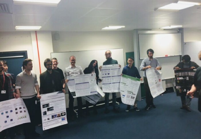 PhD students and their posters