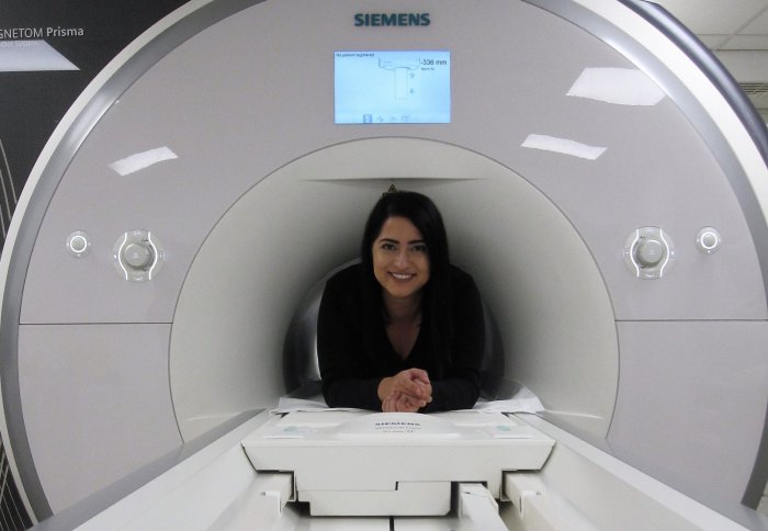 Saba in the Robert Steiner MRI Suite at Hammersmith Hospital