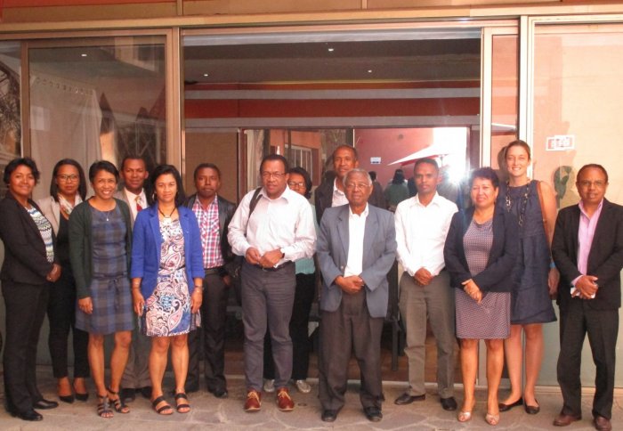 WASH and schistosomiasis control partners, with the Madagascan Ministry of Health team