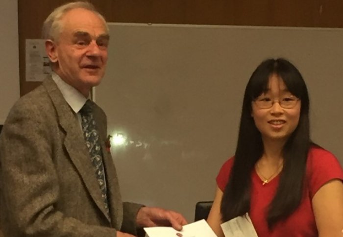 2017 June Wilson Prize awarded to Dr Vivian Tong