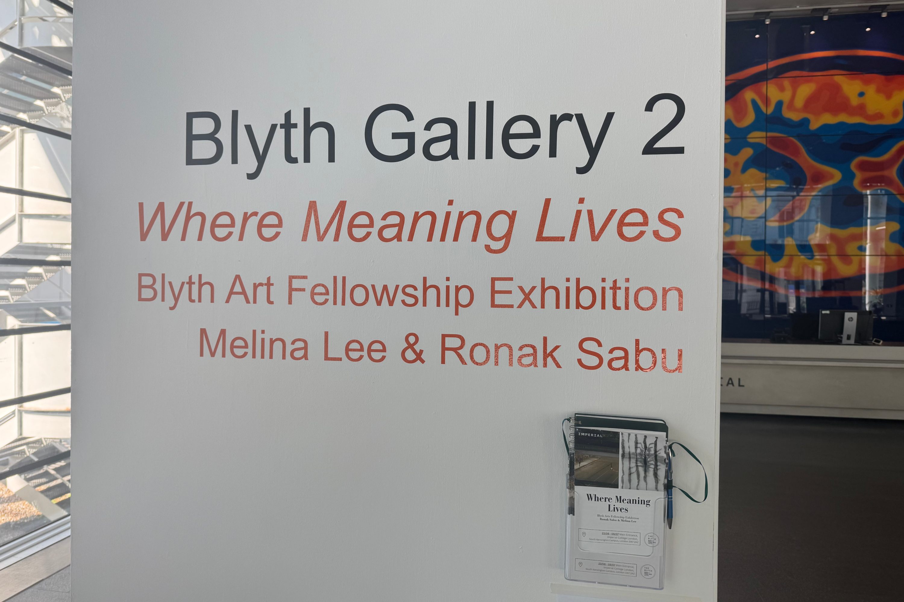 Close up of Exhibition title 