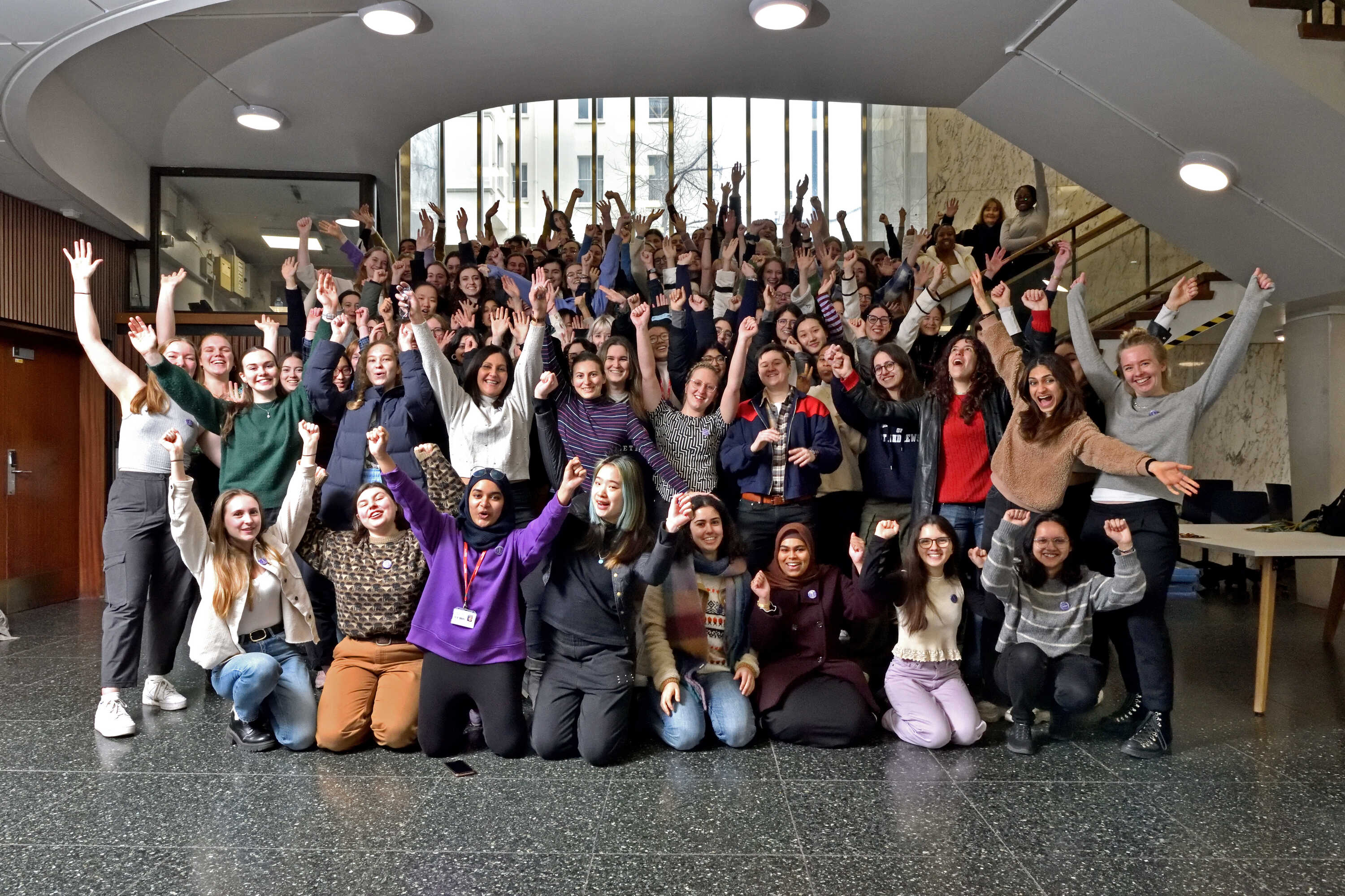 Women students and staff from the physics department celebrating International Women’s Day 2023